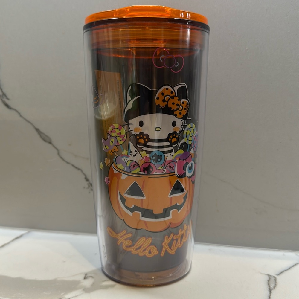 Hello Kitty Pumpkin Candy Bat Ghost Tumbler
